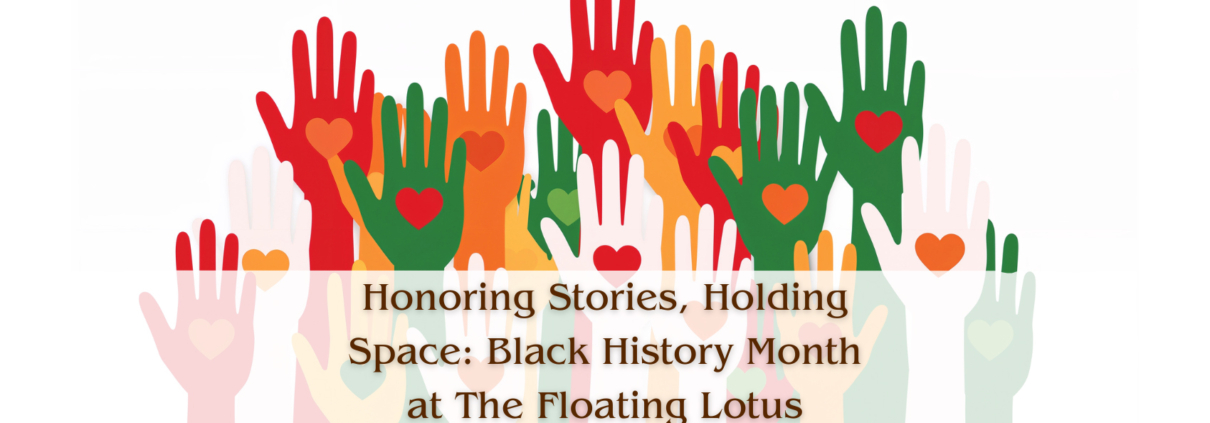 Colorful hands with hearts in their palms